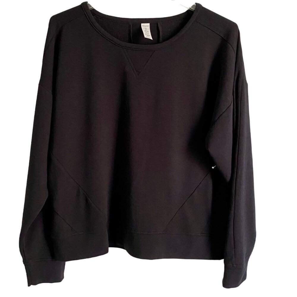 Marika Black Long Sleeve Pullover Top Women's Medium Very Soft NEW